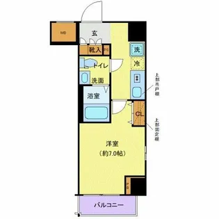 クレヴィスタ蒲田【8階】の間取り
