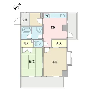 プチメゾン平尾【1階】の間取り