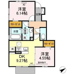 アズール【1階】の間取り