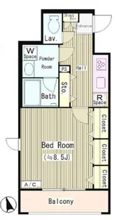 ルシエルエムズ(Le ciel M ?s)【1階】の間取り