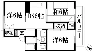 セジュール安倉【2階】の間取り