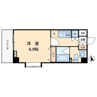 コンテント浅草橋【8階】の間取り
