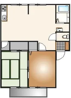 メゾンド片柳【1階】の間取り