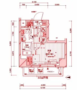 メインステージ東神奈川II【7階】の間取り