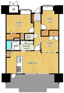 エイルマンション武蔵ヶ丘【7階】の間取り