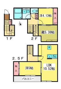 ヤマスアパートメント蔵【2階】の間取り