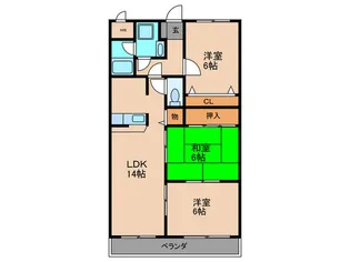 トムズコート悠希【5階】の間取り