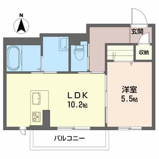 レフィシア安宅【3階】の間取り