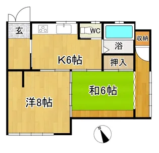 グランデ安宅【1階】の間取り