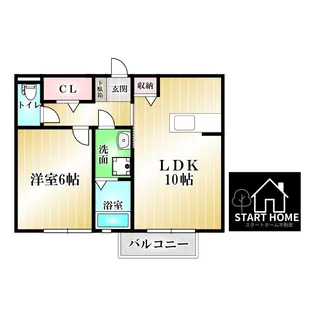 サニープレイスB【2階】の間取り