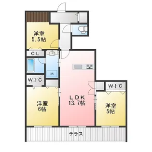 グリーンタウン赤坂【1階】の間取り
