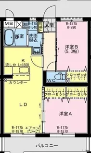 ベルビルJ【2階】の間取り