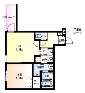フジパレス北加賀屋駅南【1階】の間取り