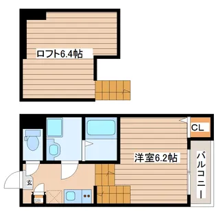 ハーモニーテラス長町IV【1階】の間取り