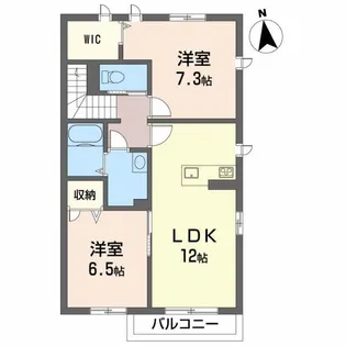 シャーメゾンMO A・B【2階】の間取り