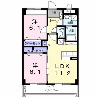 メゾン メルヴェーユ【4階】の間取り