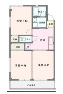 第五大島マンション【3階】の間取り