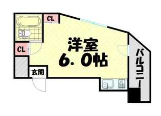 ラフォーレ新今宮【5階】の間取り