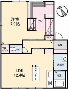 グリーングラス A棟【2階】の間取り