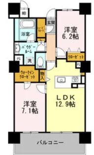 ロイヤルパークスERささしま SOUTH【14階】の間取り