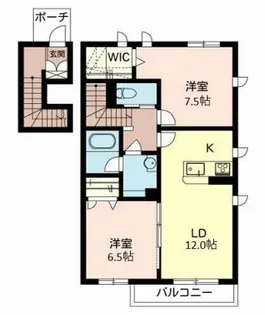 シャーメゾンしらとり【2階】の間取り