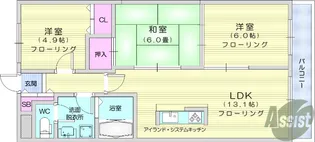 エクセレント岩沼【2階】の間取り
