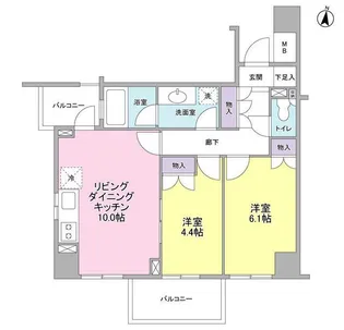 K′s新中野【4階】の間取り