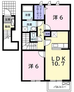 メーリーウィンドT【2階】の間取り