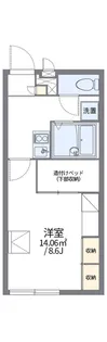 レオパレスメルベーユ西大寺【1階】の間取り