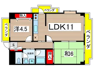 ゴキソTHK【4階】の間取り