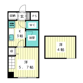 ジュネス大針【2階】の間取り