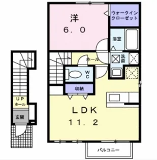ソレアード・ピノ【0】【2階】の間取り