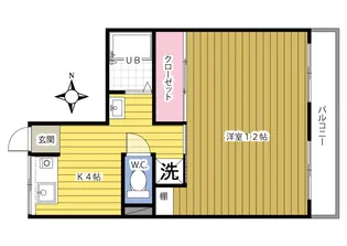 東中野第二コーポ【2階】の間取り