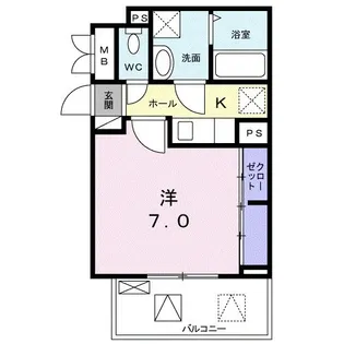 アベニール B【3階】の間取り
