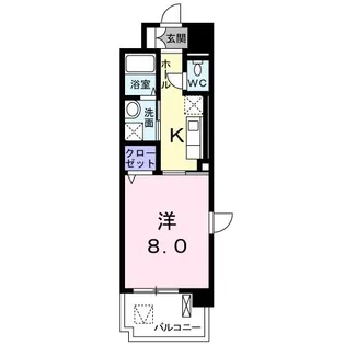 カーサ フィオ-レ【1階】の間取り