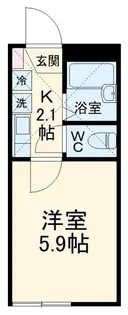 グロリア溝の口【1階】の間取り