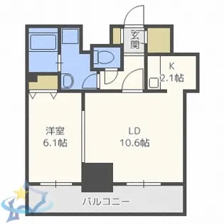 ティアラタワー中島倶楽部【5階】の間取り