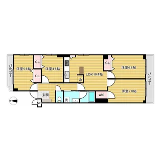 親王塚マンション【3階】の間取り