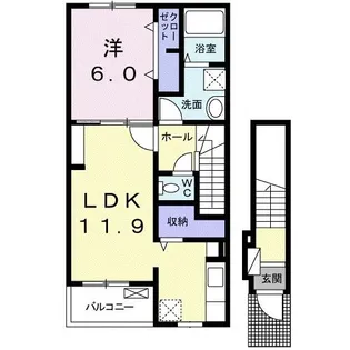 ラ・ファミーユ II【2階】の間取り