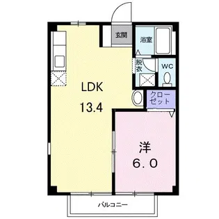エスタシオンII【1階】の間取り