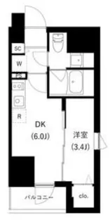 WHARF駒込【7階】の間取り