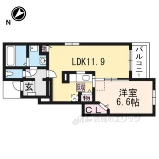 メーデルクーリー【1階】の間取り