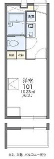 レオパレスシャルム【2階】の間取り