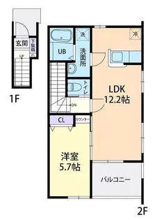 ウエストヒル II(West HILL II)【2階】の間取り