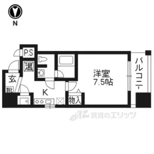 フェミネンス御所西【3階】の間取り