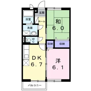 オネストイズミヤA【1階】の間取り