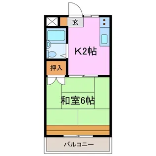 レイクグリーン三好A・B【1階】の間取り