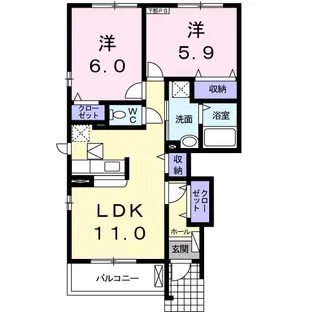 ベル・ボニートA【1階】の間取り