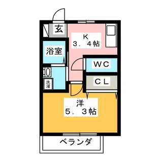 コーポオータ I【2階】の間取り