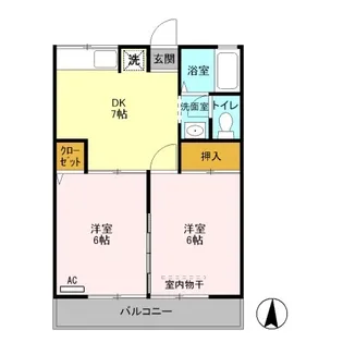 シティハイムソシア【2階】の間取り